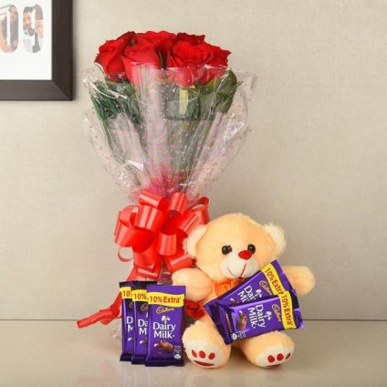 Red Rose, Cadbury Dairy Milk & Soft toy